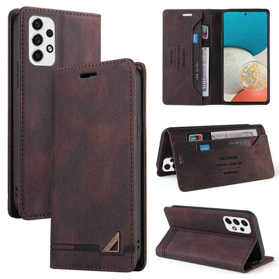 Anti-theft Galaxy A14 Leather Wallet
