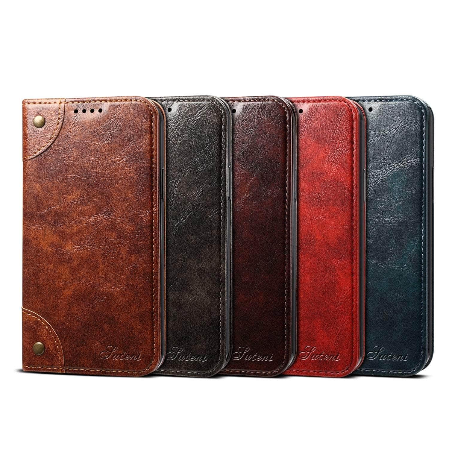 Casebuddy Classic iPhone 15 Plus Wallet Flip Genuine Leather Case