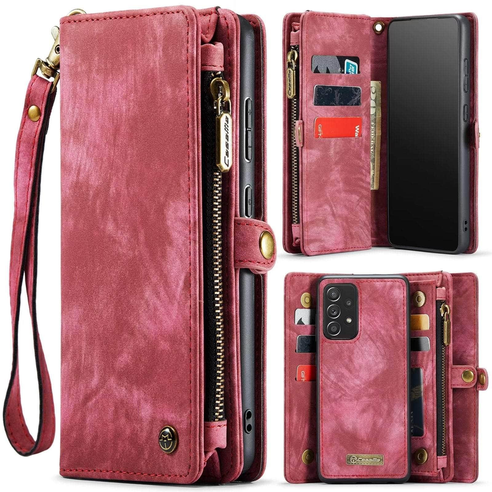 Casebuddy red / Samsung A54 Detachable Galaxy A54 Wallet Case
