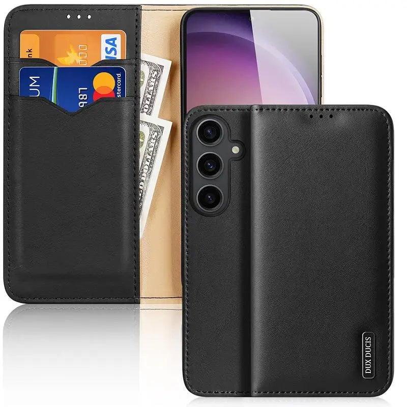 Casebuddy black / For Galaxy S24 Ultra DuxDucis Galaxy S24 Ultra Real Leather Wallet