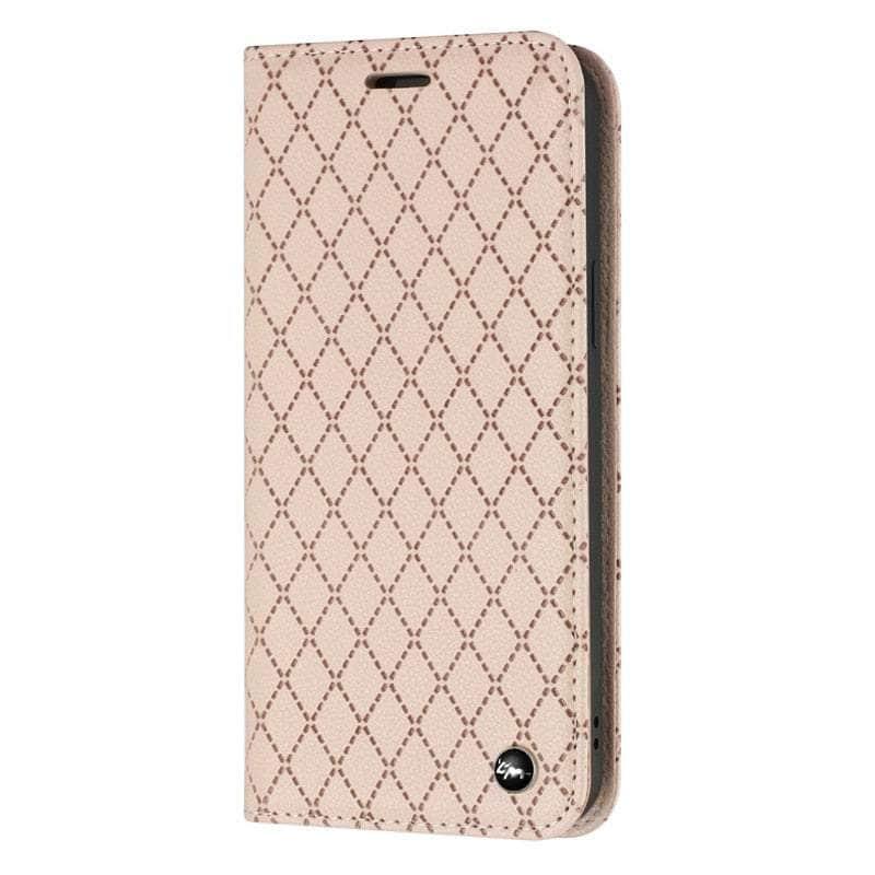 Casebuddy Light Pink / For Galaxy A24 4G Embossing Samsung Galaxy A24 Vegan Leather Wallet