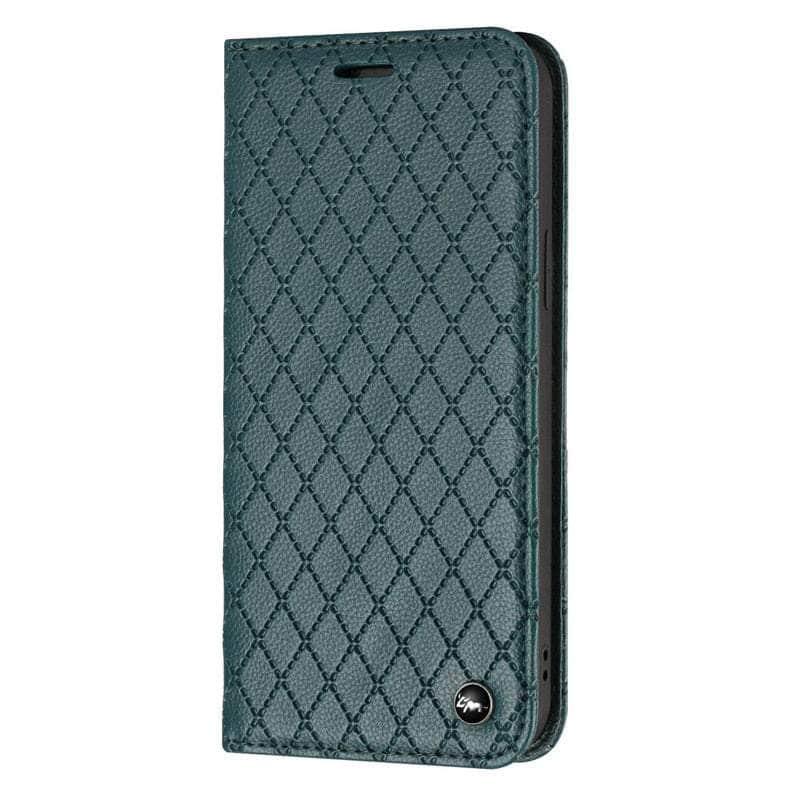Casebuddy Green / For Galaxy A24 4G Embossing Samsung Galaxy A24 Vegan Leather Wallet