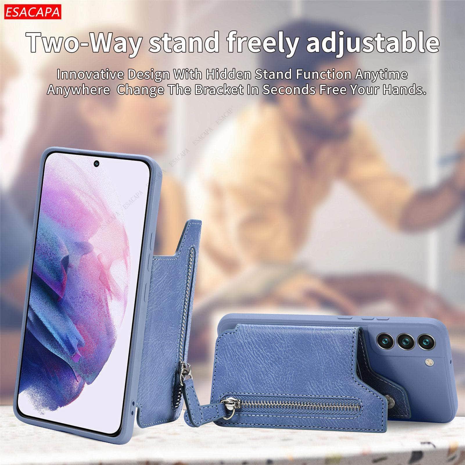 Casebuddy Galaxy A14 5G Zipper Wallet Vegan Leather Case