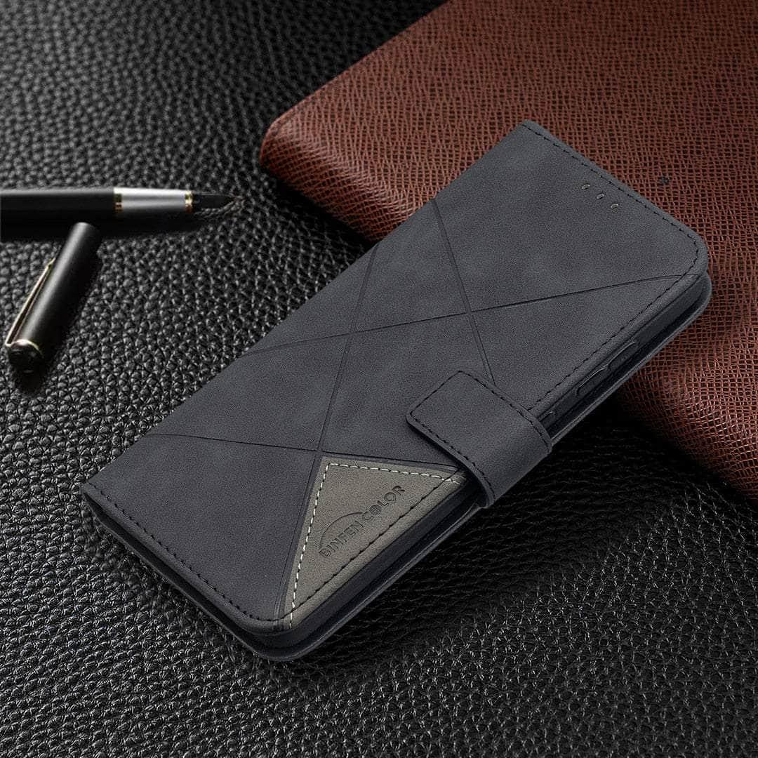 Casebuddy Galaxy A14 / Black Galaxy A14 Wallet Flip Leather Case