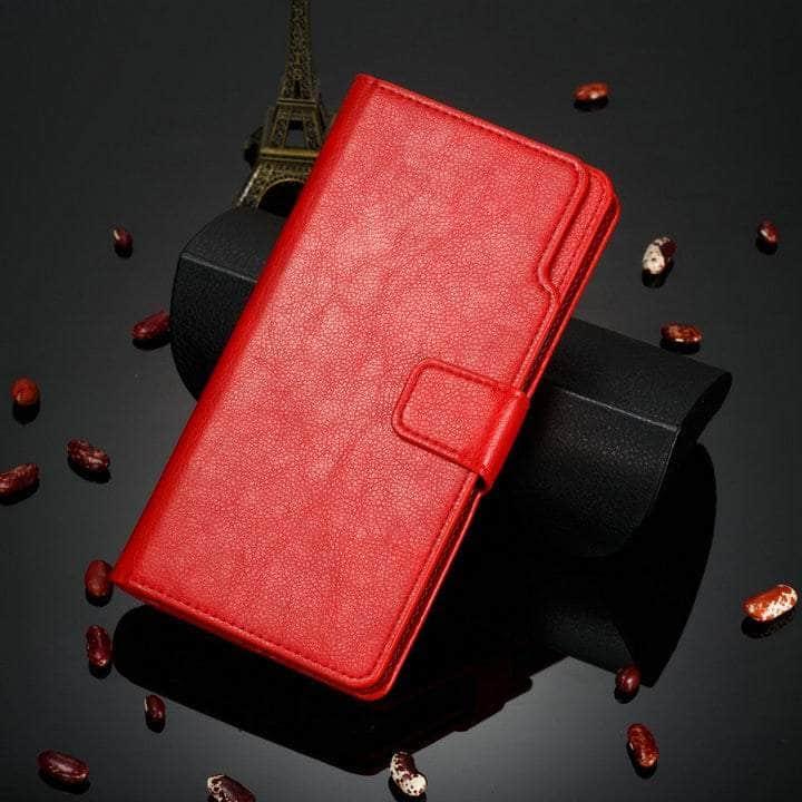 Casebuddy Red / Galaxy A24 5G Galaxy A24 2023 Flip Multi Card Pocket Wallet Shell