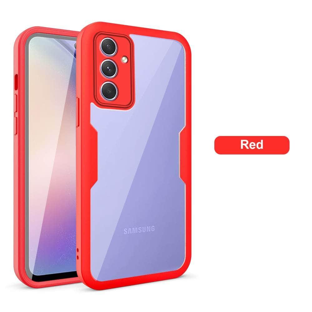 Casebuddy Red / for Samsung A34 5G Galaxy A34 360 Double-sided Shockproof Cover