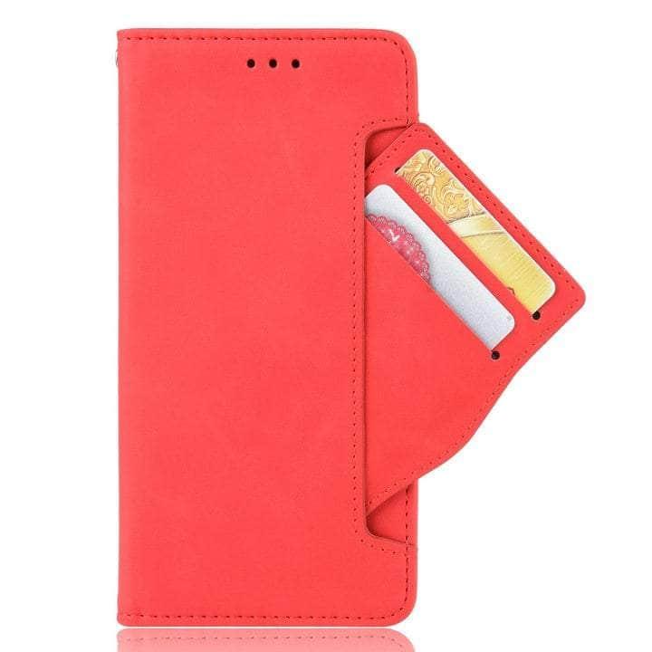 Casebuddy Red / Galaxy A34 5G Galaxy A34 Leather Flip Case
