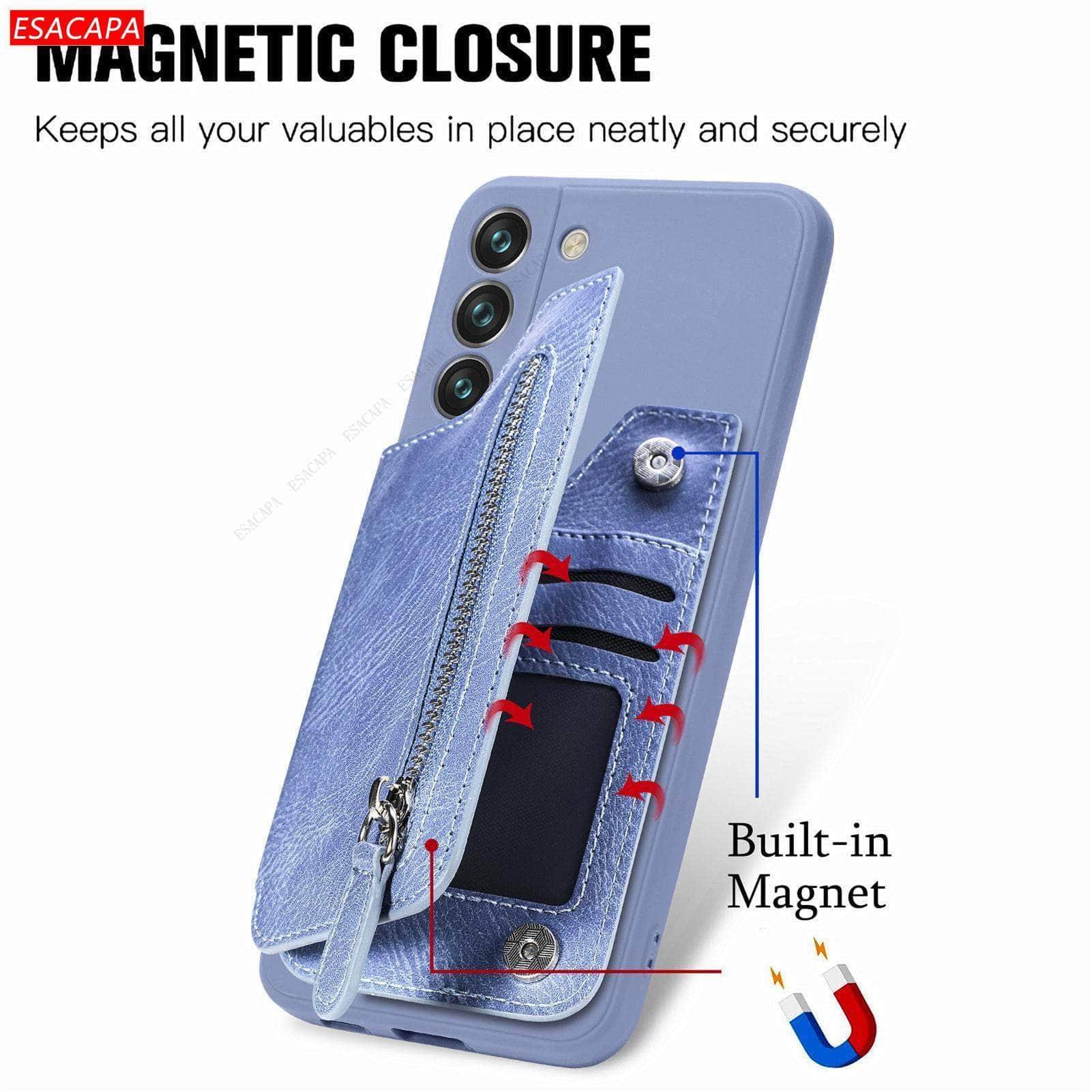 Casebuddy Galaxy A54 5G Zipper Wallet Vegan Leather Case