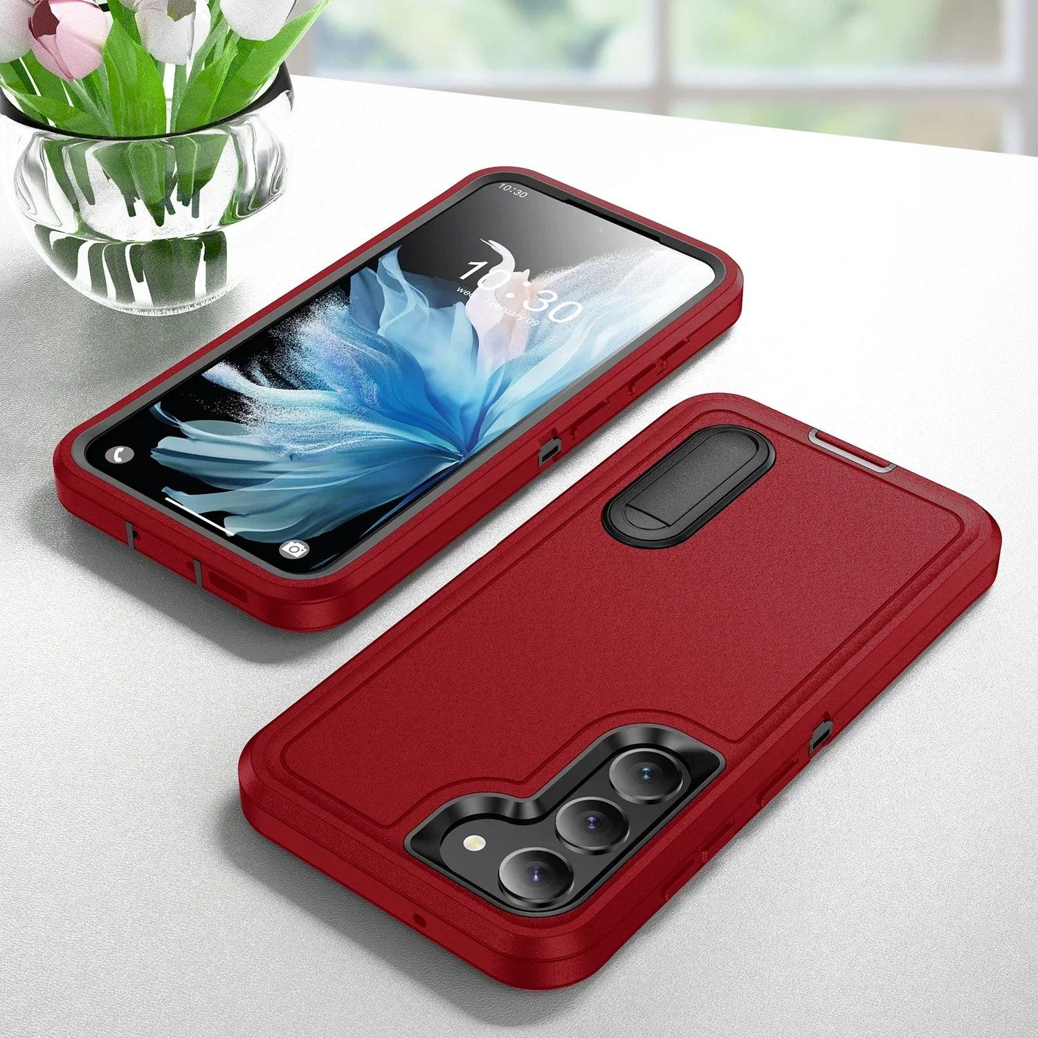 Casebuddy Red / for Galaxy S24 Ultra Galaxy S24 Ultra Anti-Dust Kickstand Rugged Case