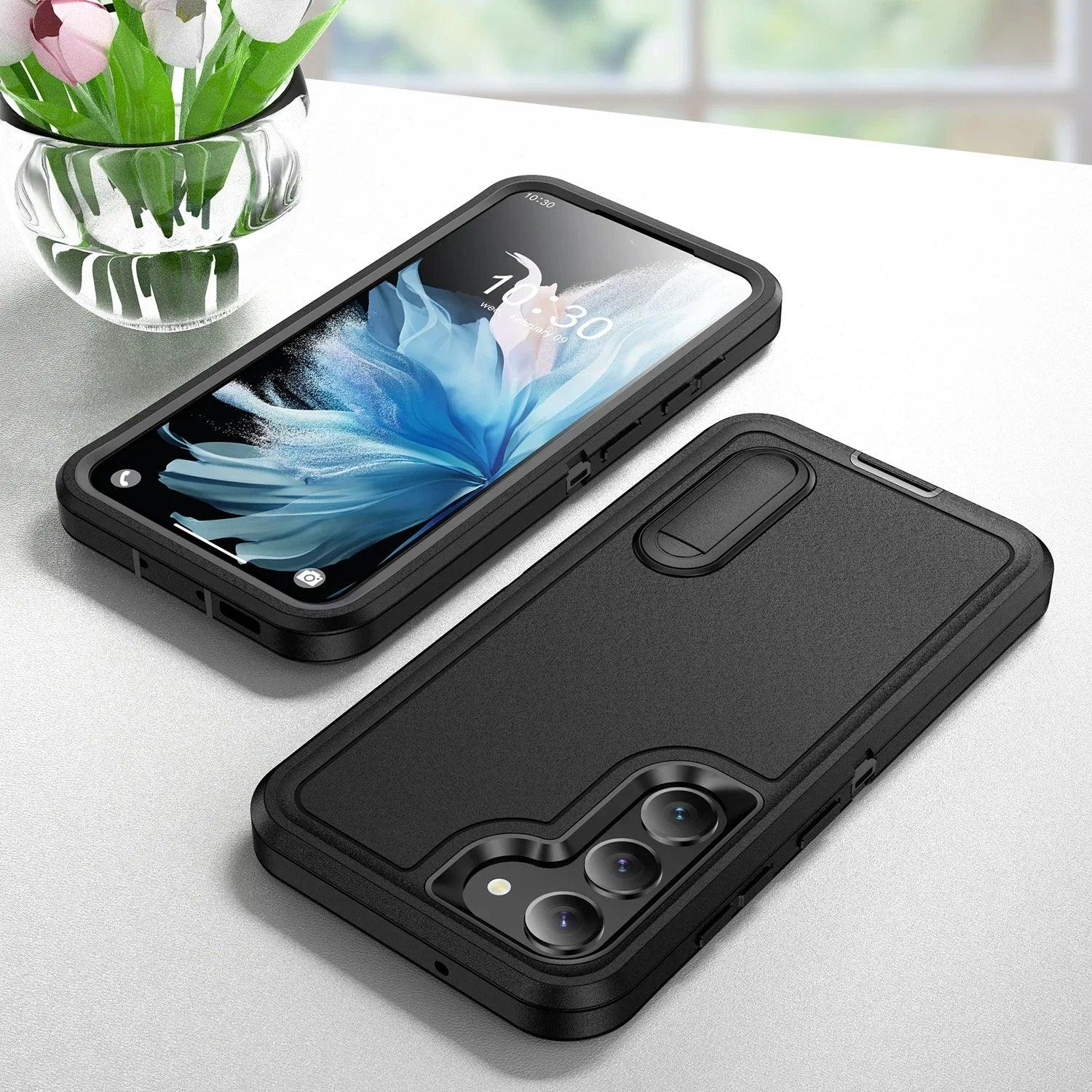 Casebuddy black / for Galaxy S24 Ultra Galaxy S24 Ultra Anti-Dust Kickstand Rugged Case