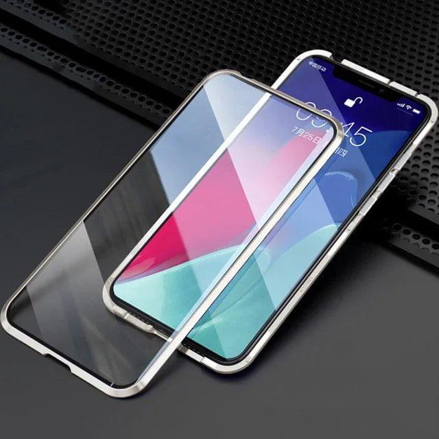 Casebuddy Silver / For S24 Ultra Galaxy S24 Ultra Magnetic Adsorption Glass Metal Case