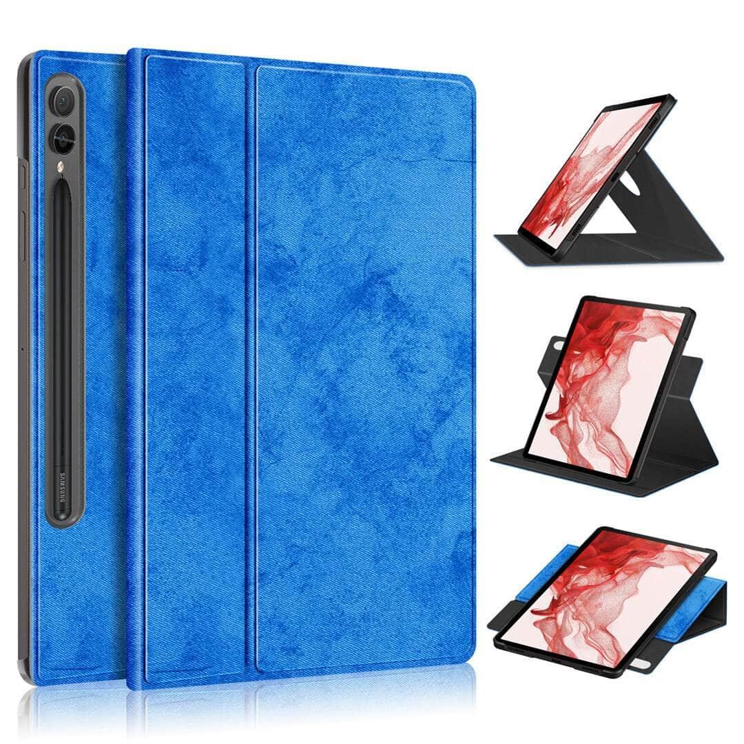 Casebuddy Blue / Tab s9 plus 12.4 Galaxy Tab S9 Plus 2023 Pencil Holder 360 Cover