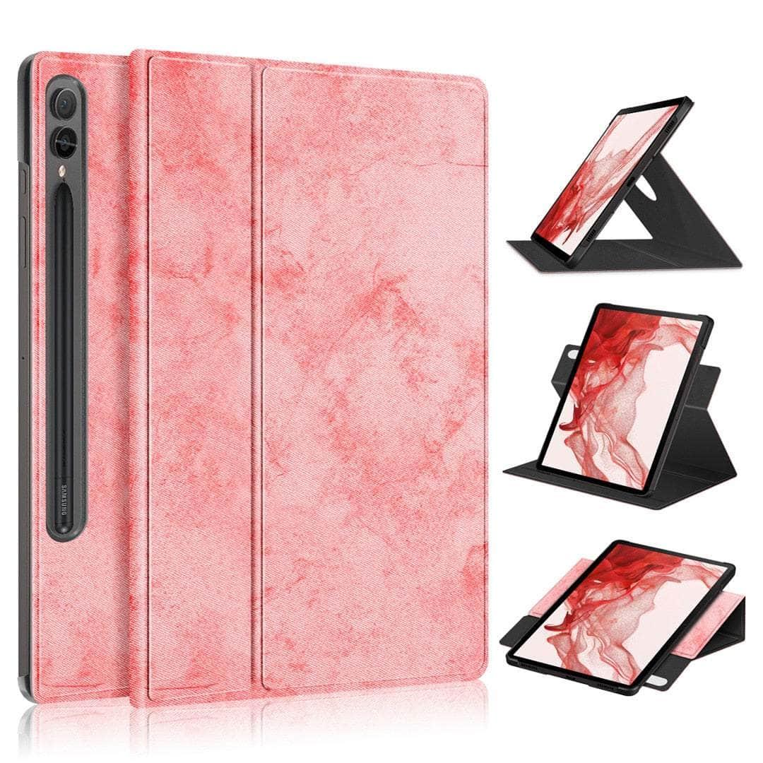 Casebuddy Pink / Tab s9 plus 12.4 Galaxy Tab S9 Plus 2023 Pencil Holder 360 Cover