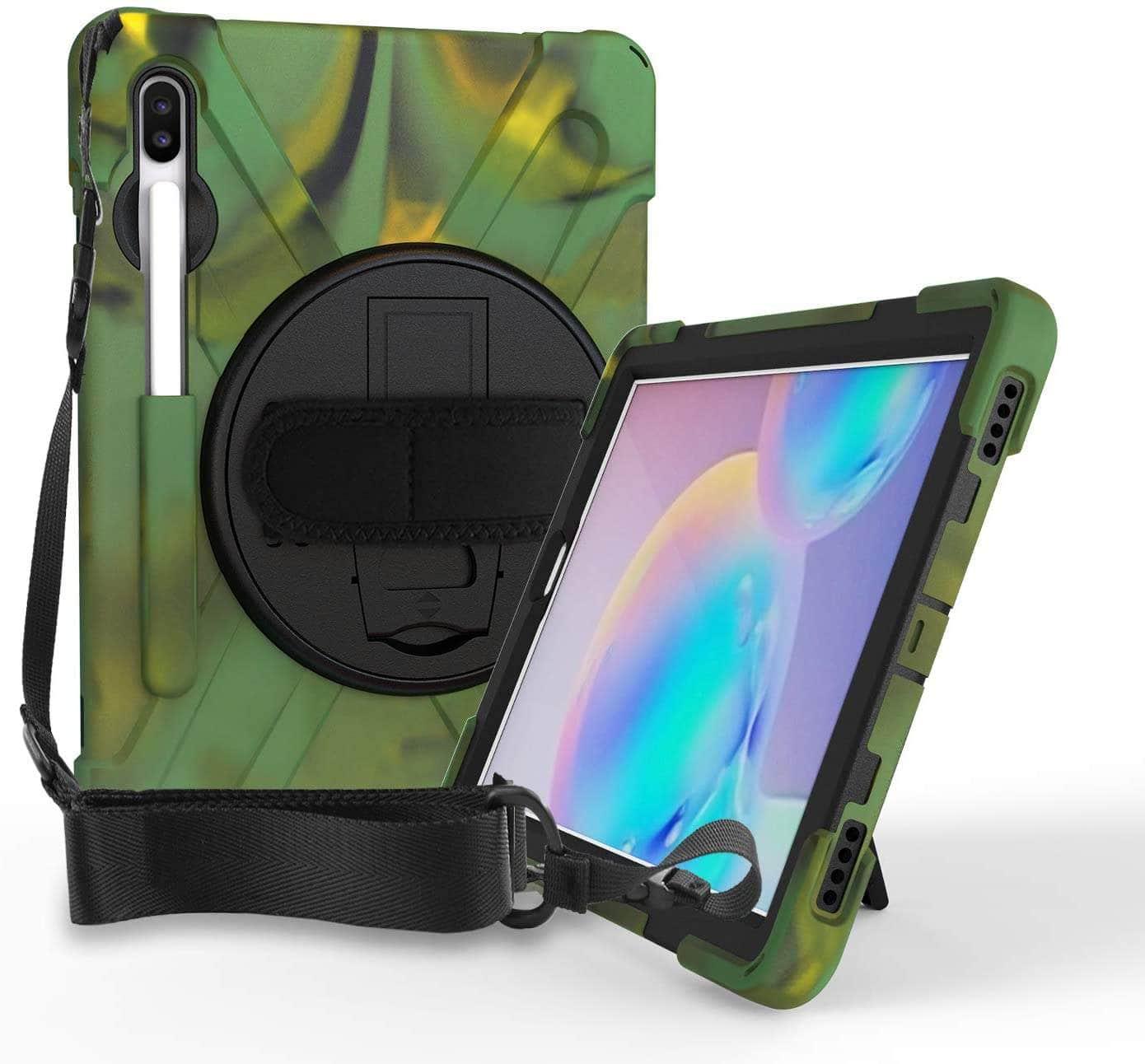 Casebuddy Army Green / S9 Plus 12.4 inch Galaxy Tab S9 Plus Shockproof Kids Tablet Stand