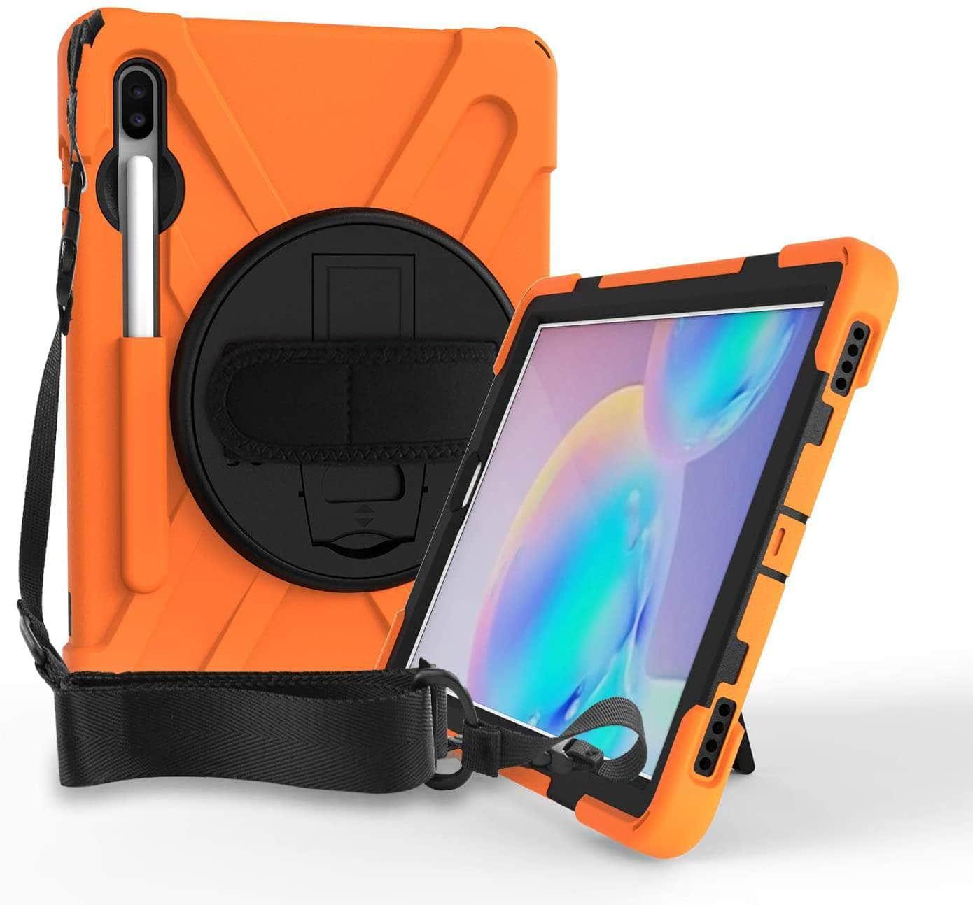 Casebuddy Orange / S9 Plus 12.4 inch Galaxy Tab S9 Plus Shockproof Kids Tablet Stand
