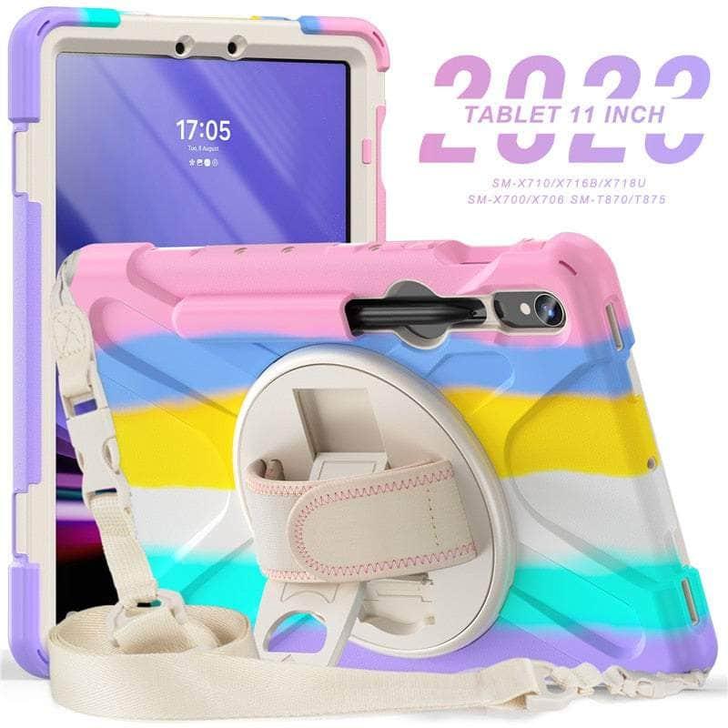 Casebuddy Colorful Pink / S9 Plus 12.4 inch Galaxy Tab S9 Plus Shockproof Kids Tablet Stand
