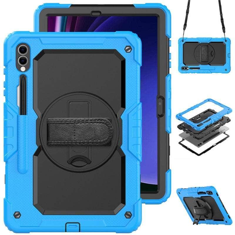 Casebuddy BK-SKB / S9 Plus 12.4 inch Galaxy Tab S9 Plus Shockproof Shoulder Strap Case