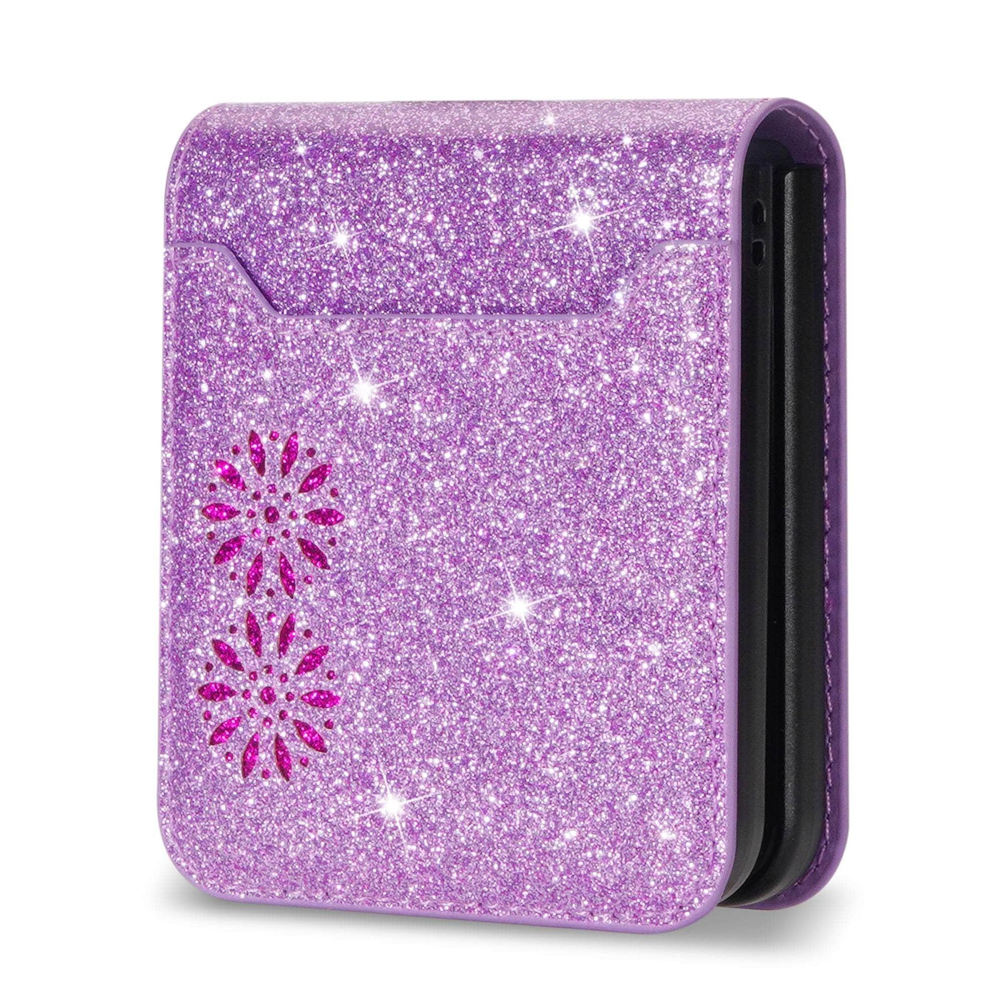 Casebuddy Purple / Galaxy Z Flip 5 Galaxy Z Flip 5 Glitter Bling Protection Case