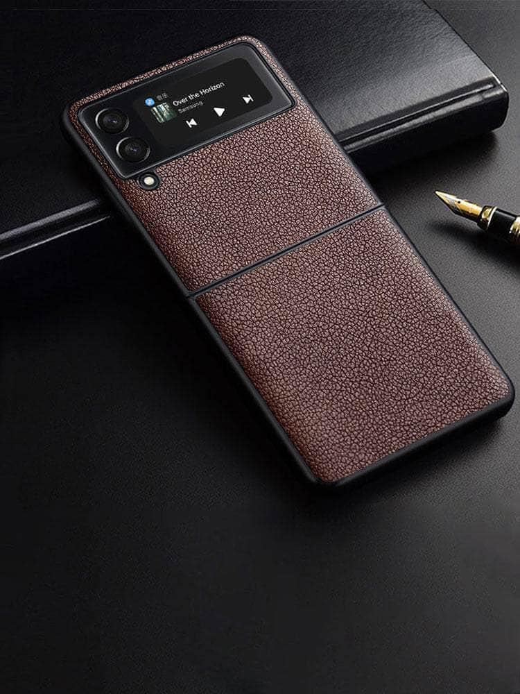 Casebuddy Coffee / Z Flip5 Galaxy Z Flip 5 Vegan Leather Case