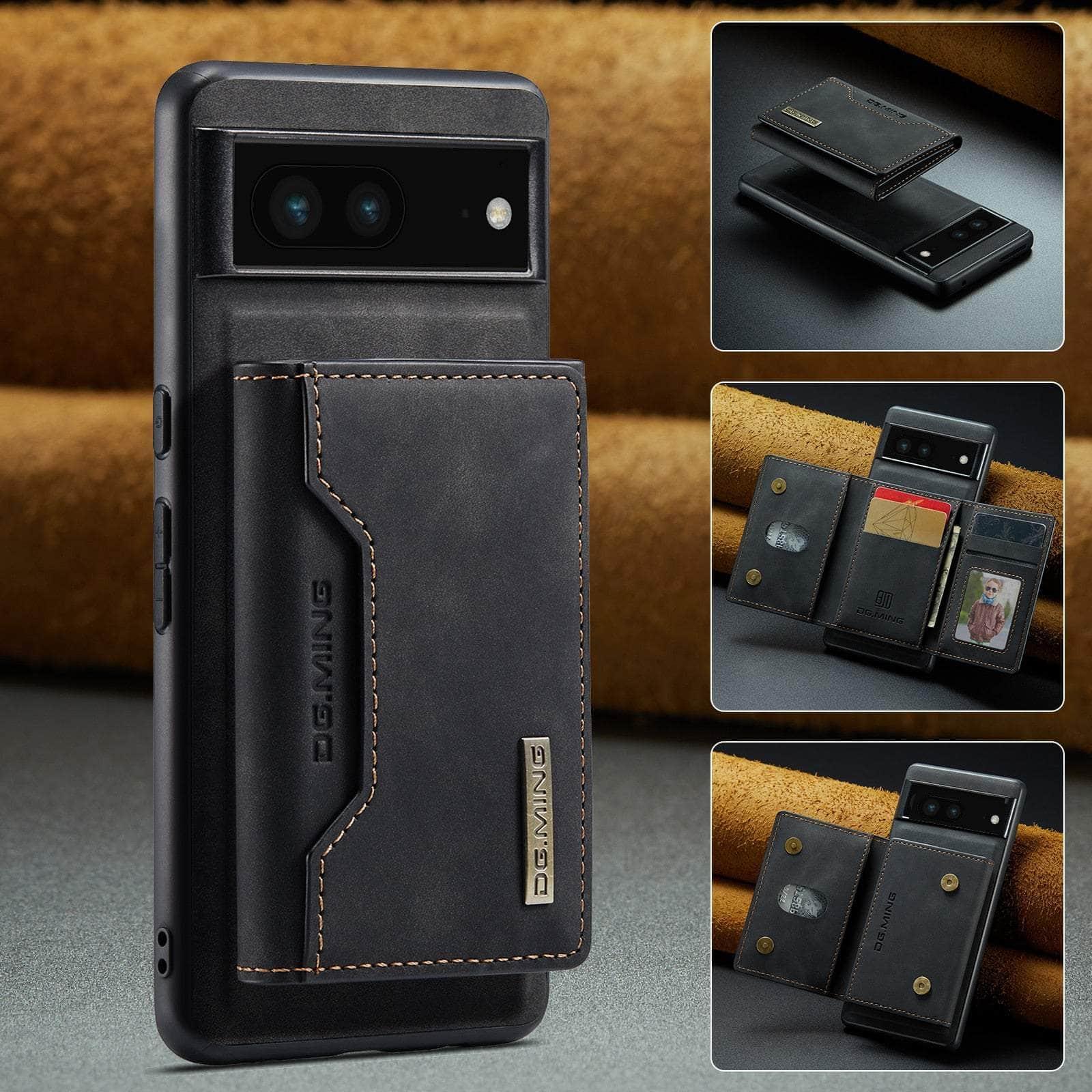 Casebuddy Black / Google Pixel 8 Pro Google Pixel 8 Pro Detachable Leather Wallet Case