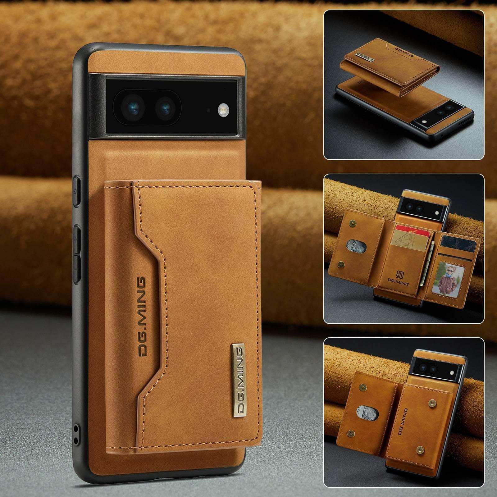 Casebuddy Brown / Google Pixel 8 Pro Google Pixel 8 Pro Detachable Leather Wallet Case