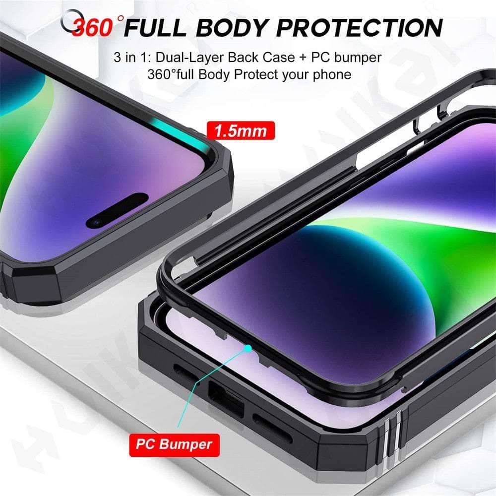 Casebuddy iPhone 15 Plus Armor Designed Shockproof Rugged Military Case