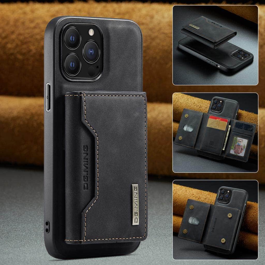 Casebuddy iPhone 15 Pro Magnetic Split Body Wallet Case