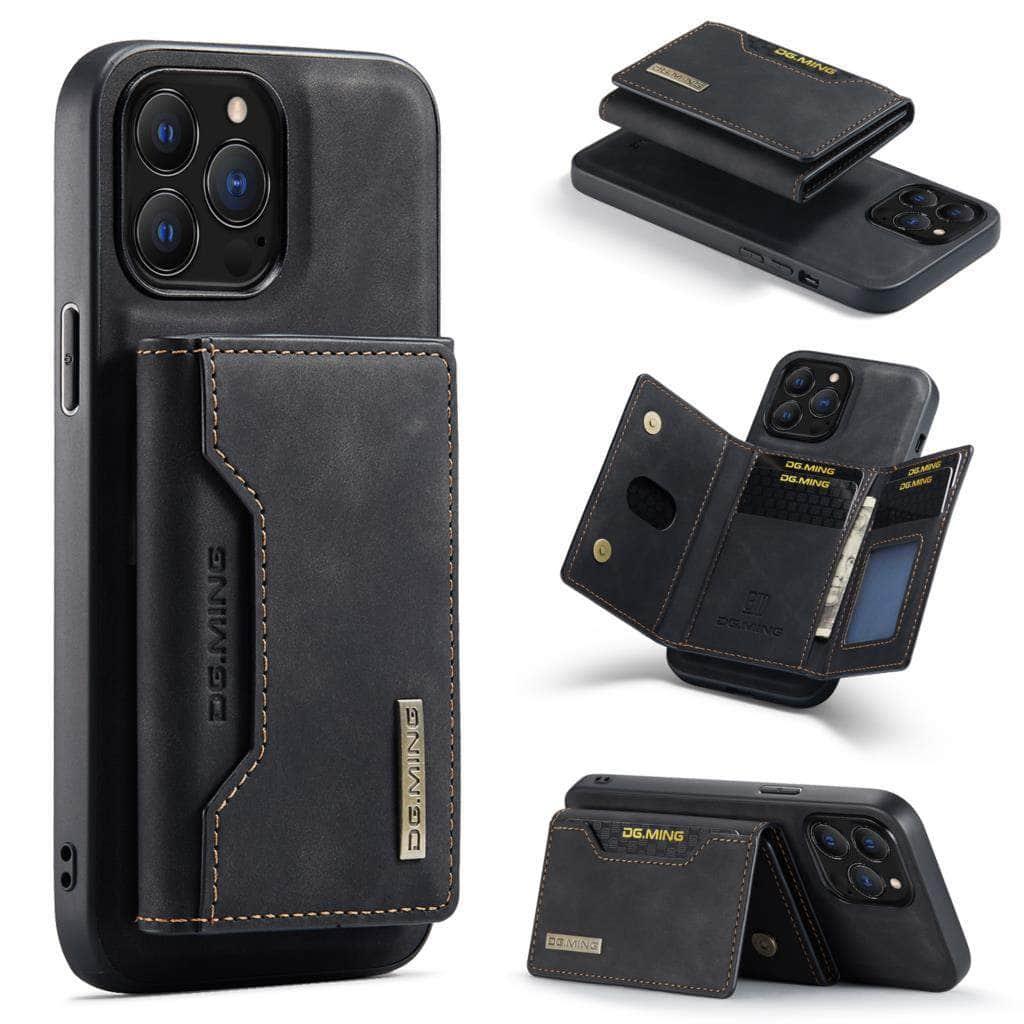 Casebuddy Black / For iPhone 15Pro iPhone 15 Pro Magnetic Split Body Wallet Case
