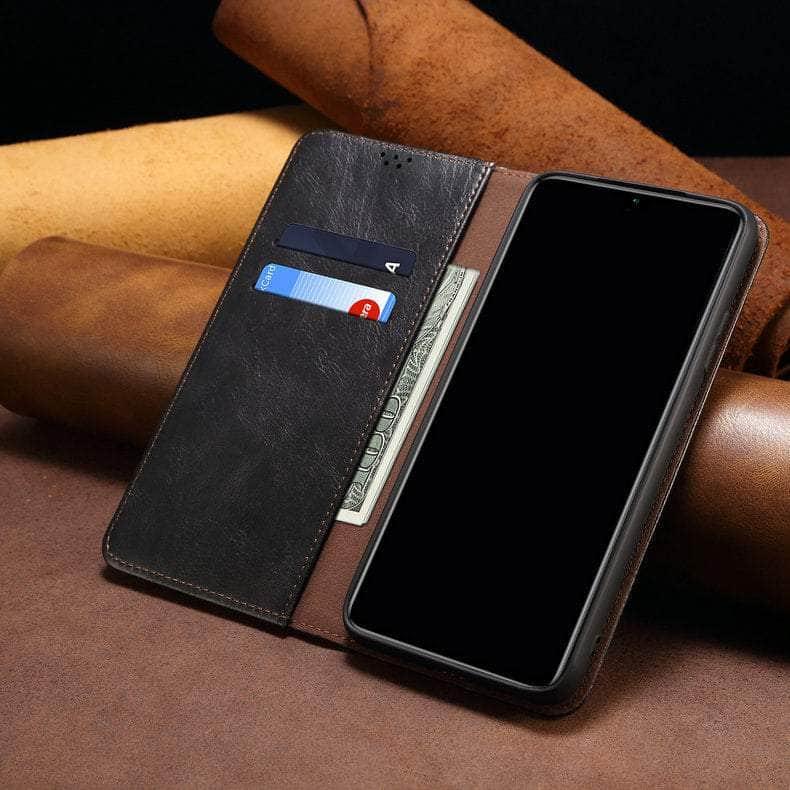Casebuddy Luxury Galaxy A24 Vegan Leather Magnet Book