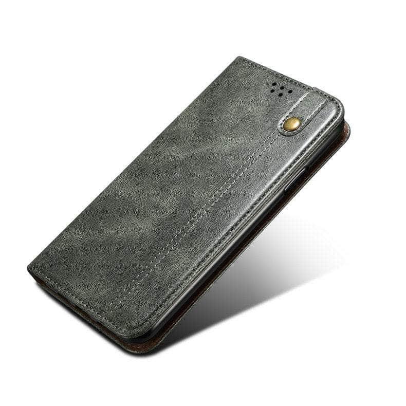 Casebuddy Green / A24 4G Luxury Galaxy A24 Vegan Leather Magnet Book