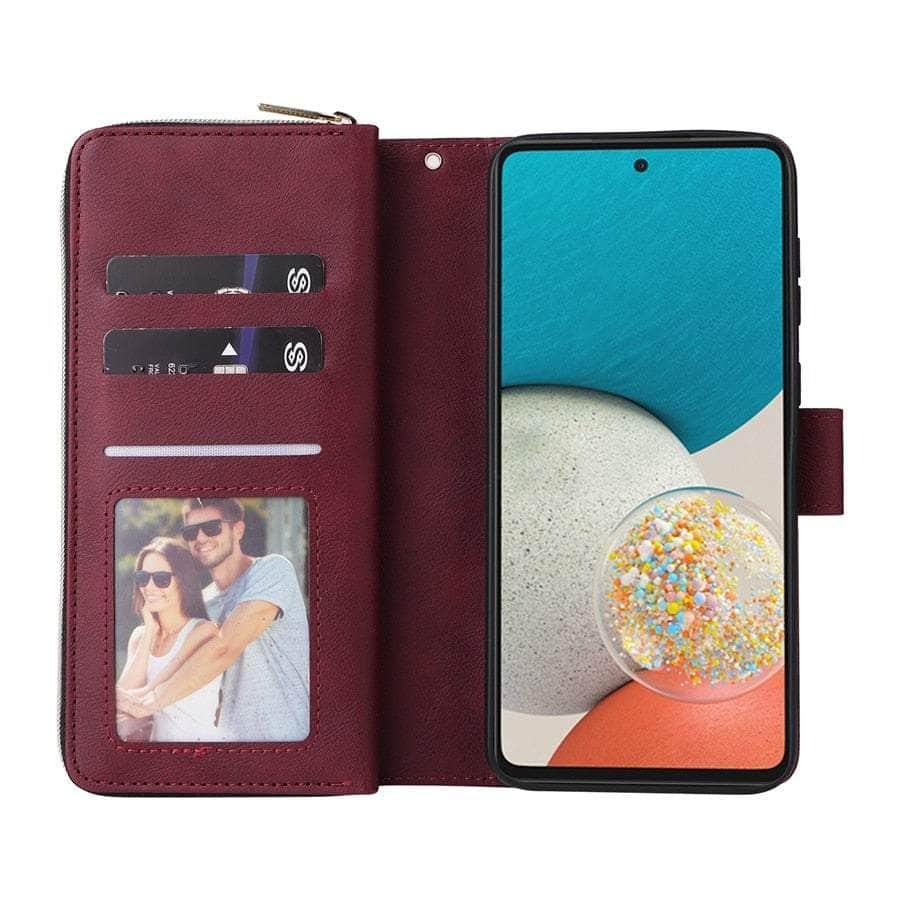Casebuddy Luxury Galaxy A24 Wallet 9-Card Leather Case