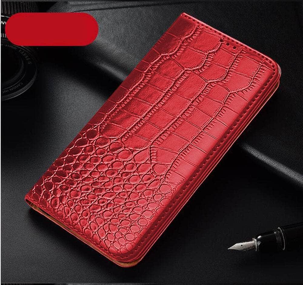 Casebuddy JZ Red / For Galaxy A34 5G Luxury Vegan Leather Galaxy A34 Wallet Case