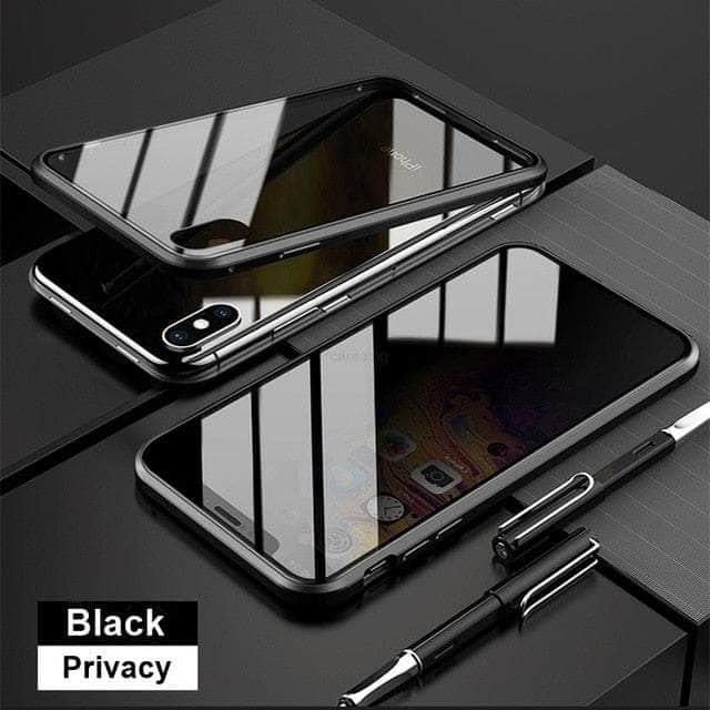 Casebuddy Black / For iphone 15 Pro Magnetic Tempered iPhone 15 Pro Glass Privacy Case