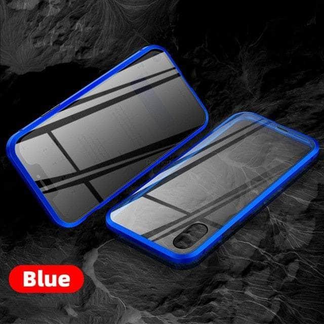 Casebuddy Blue / For iphone 15 Pro Magnetic Tempered iPhone 15 Pro Glass Privacy Case