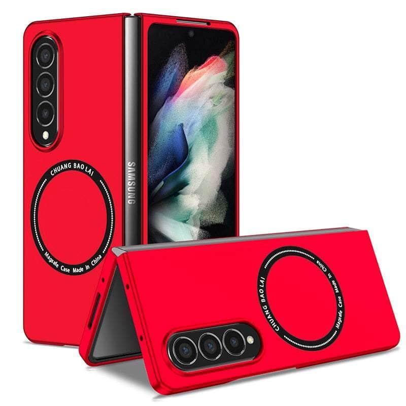 Casebuddy Red / for Galaxy Z Fold 5 Magnetic Wireless Charging Galaxy Z Fold 5 Case