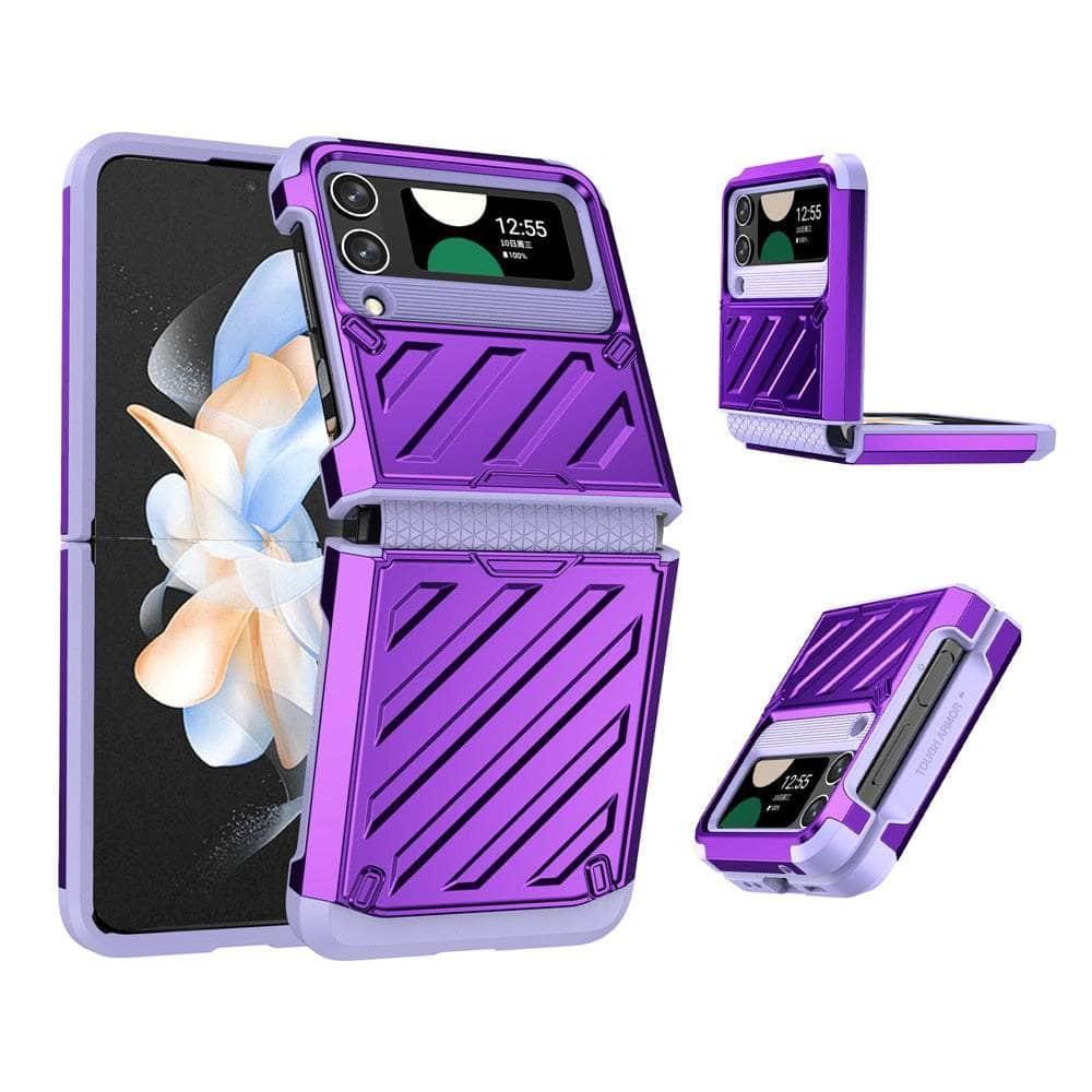 Casebuddy Purple / For Galaxy Z Flip 5 Military Grade Galaxy Z Flip 5 Defender Case