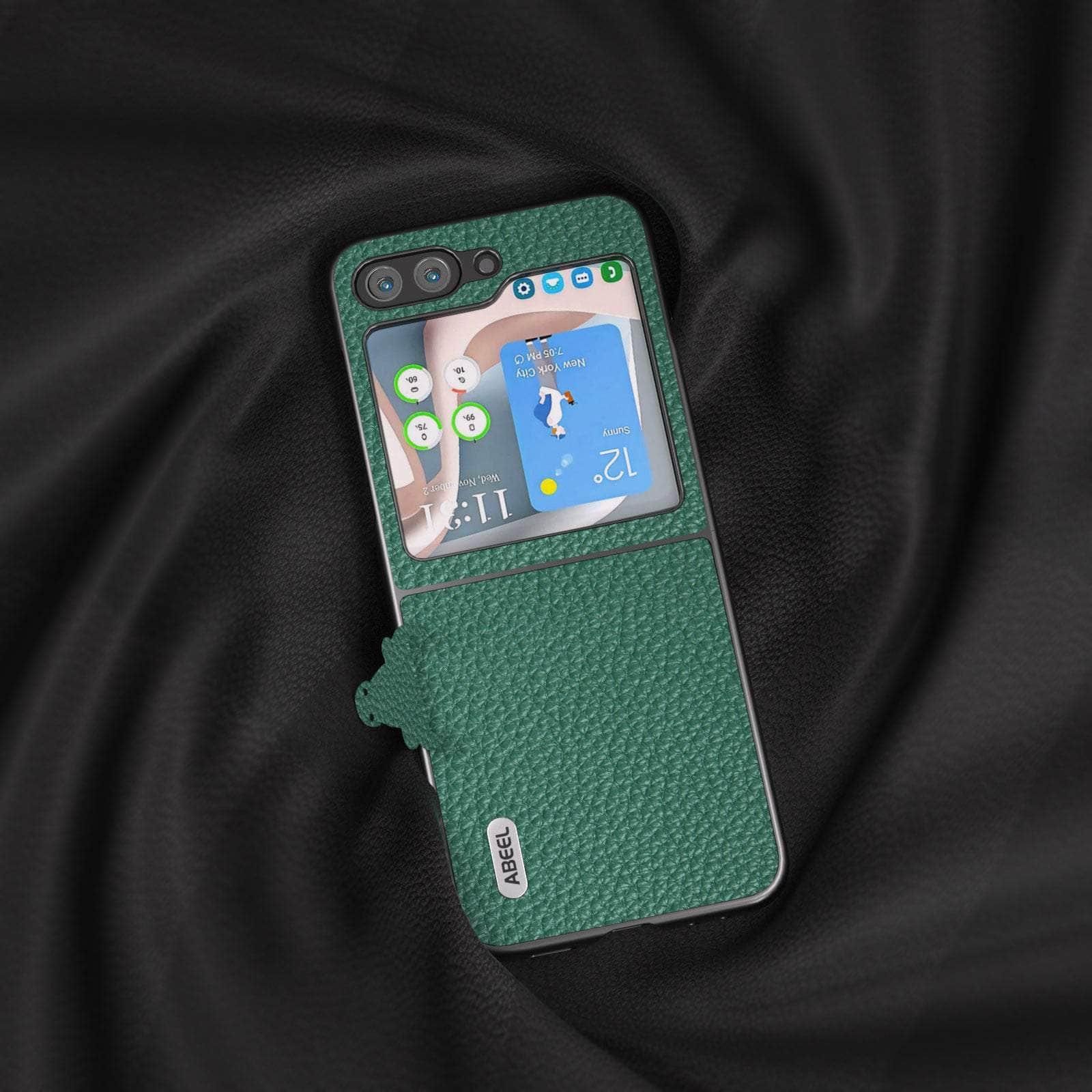Casebuddy Real Cow Leather Galaxy Z Flip 5 Case