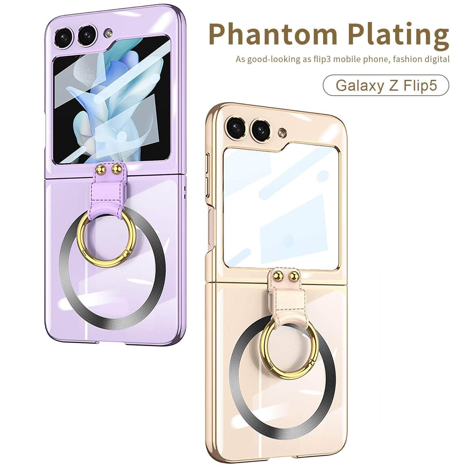 Casebuddy Transparent Galaxy Z Flip 5 Ring Stand