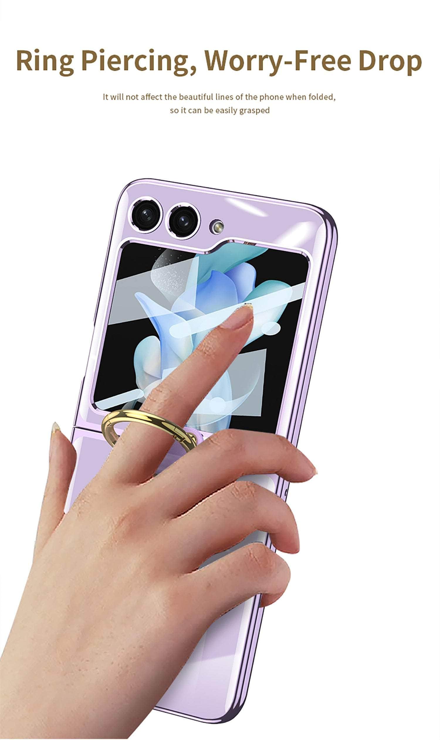 Casebuddy Transparent Galaxy Z Flip 5 Ring Stand