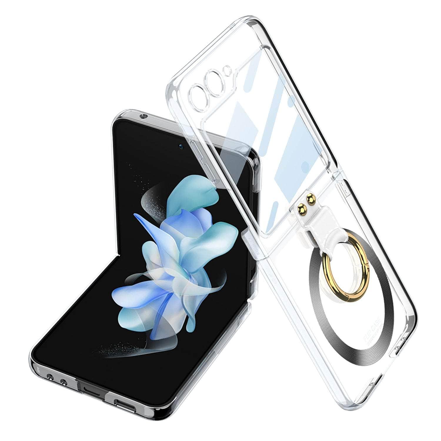 Casebuddy Transparent / Galaxy Z Flip 5 Transparent Galaxy Z Flip 5 Ring Stand