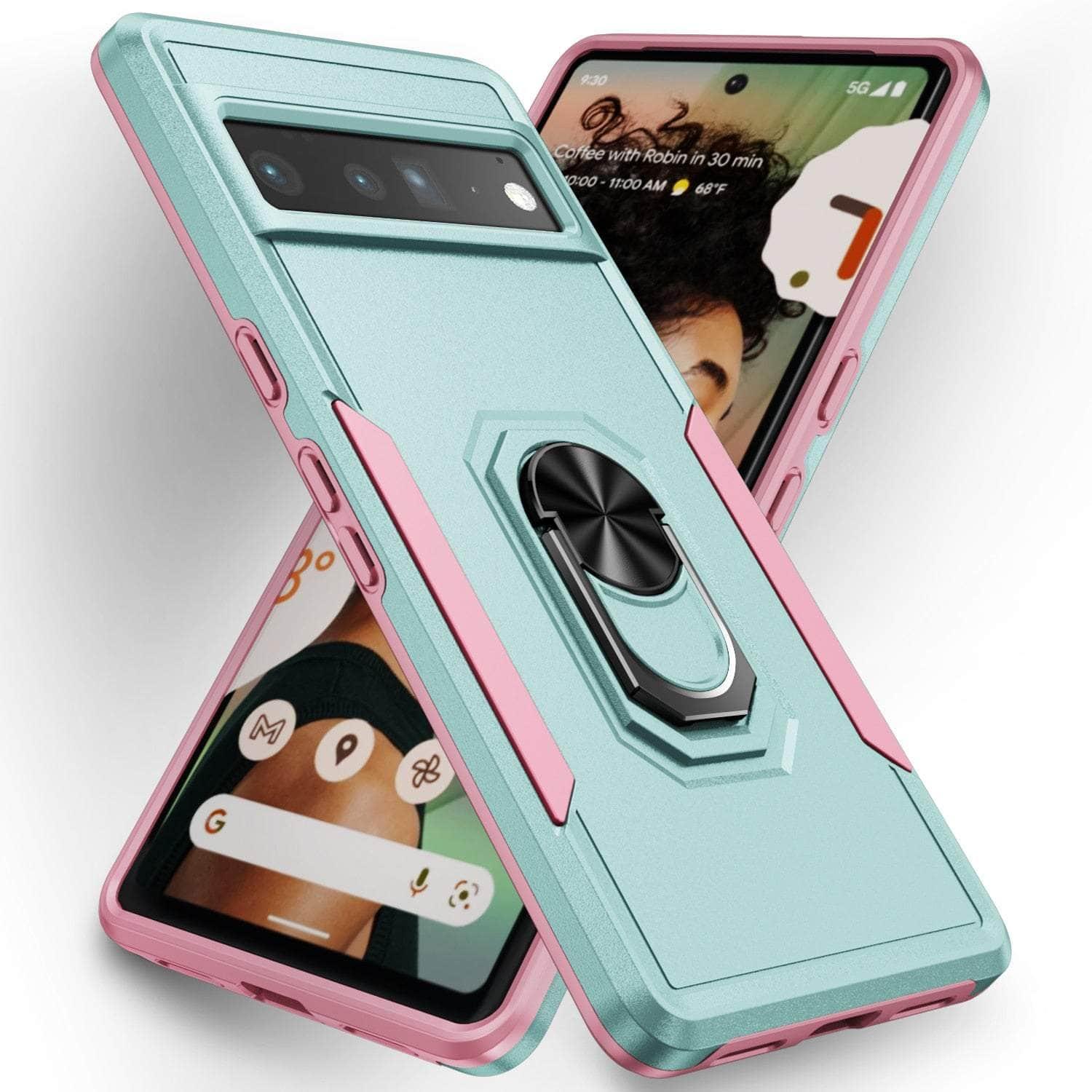 Casebuddy green pink / for Pixel 6 Pro Ring Bracket Heavy Duty Pixel 6 Pro Case