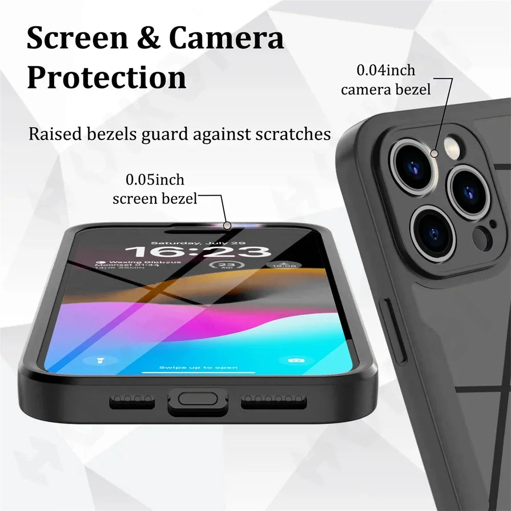 iPhone 16 Plus Full Shockproof Silicone Screen Protection Cover