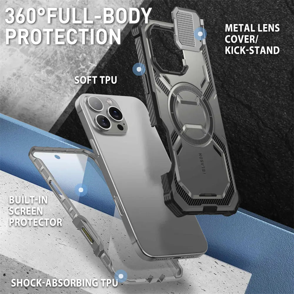 I-BLASON iPhone 16 Pro Armorbox Full-Body Rugged Holster Bumper