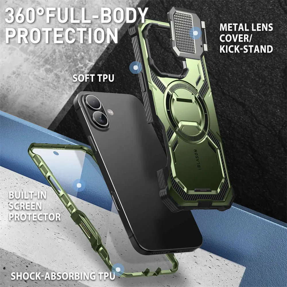 I-BLASON iPhone 16 Plus Armorbox Full-Body Rugged Holster Bumper