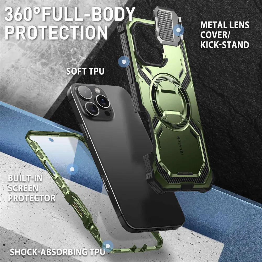 I-BLASON iPhone 16 Pro Armorbox Full-Body Rugged Holster Bumper