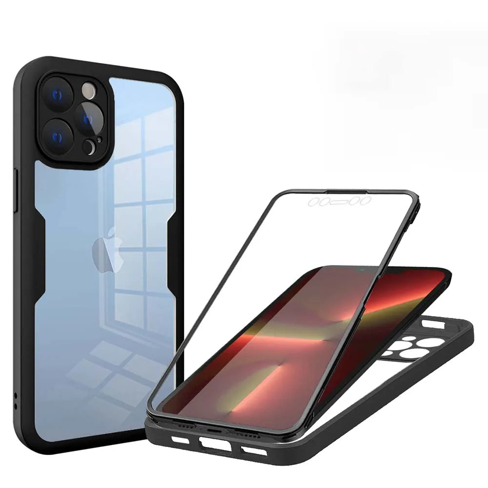 iPhone 16 Pro Max Full Shockproof Silicone Screen Protection Cover