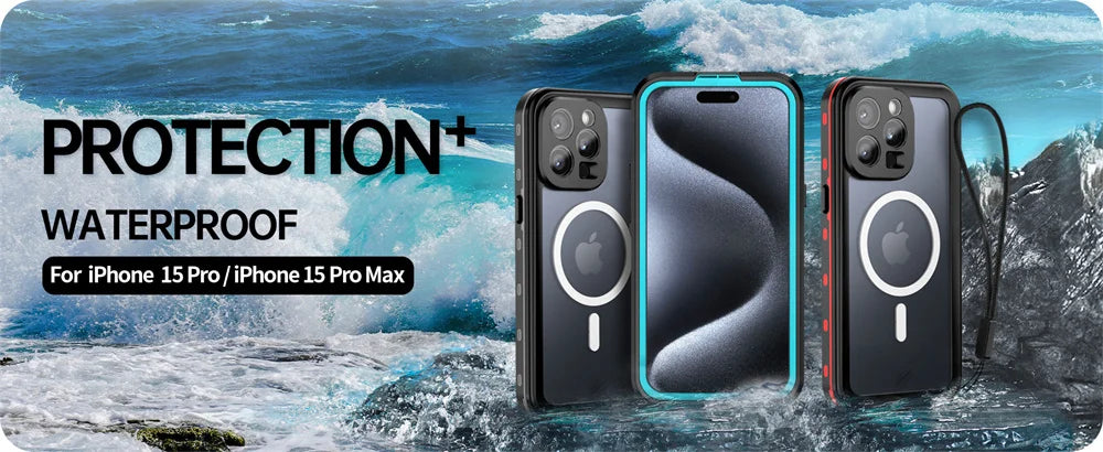 iPhone 16 Pro IP68 Protective Waterproof Magnetic Case