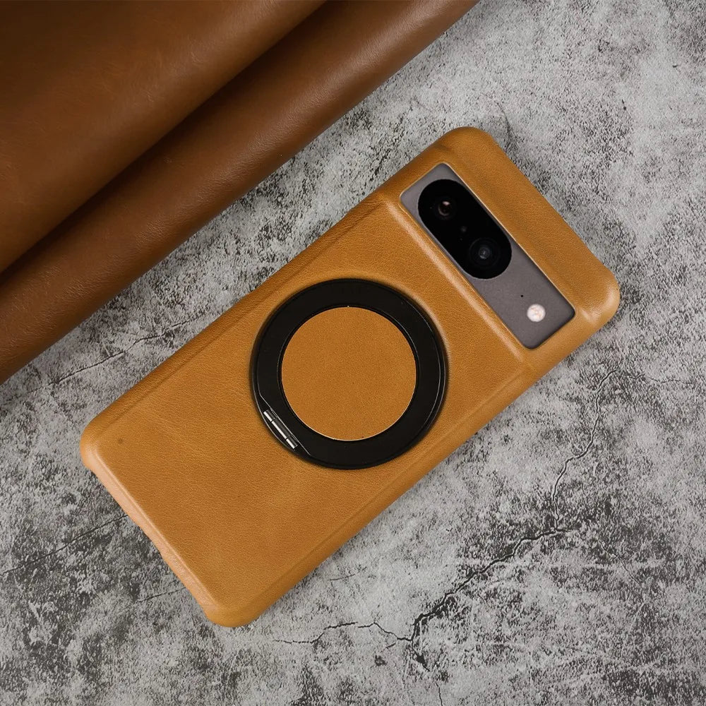 Google Pixel 9 Pro XL Luxury 360° Rotating Magnetic Leather Case