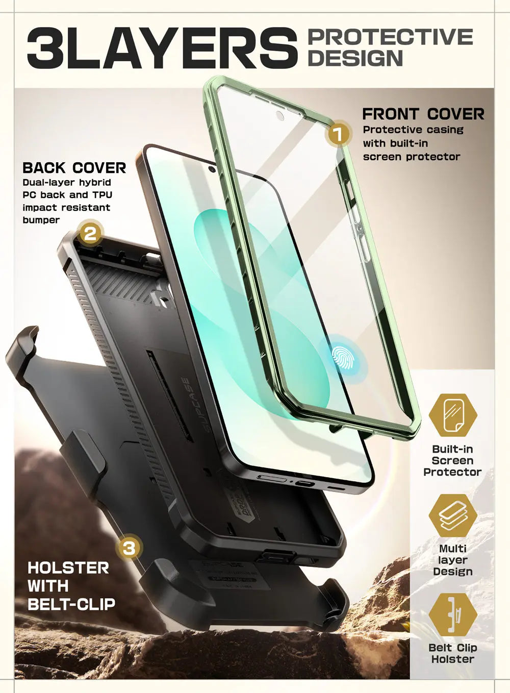 SUPCASE Galaxy S25 Plus UB Pro Military-Grade Protection Case