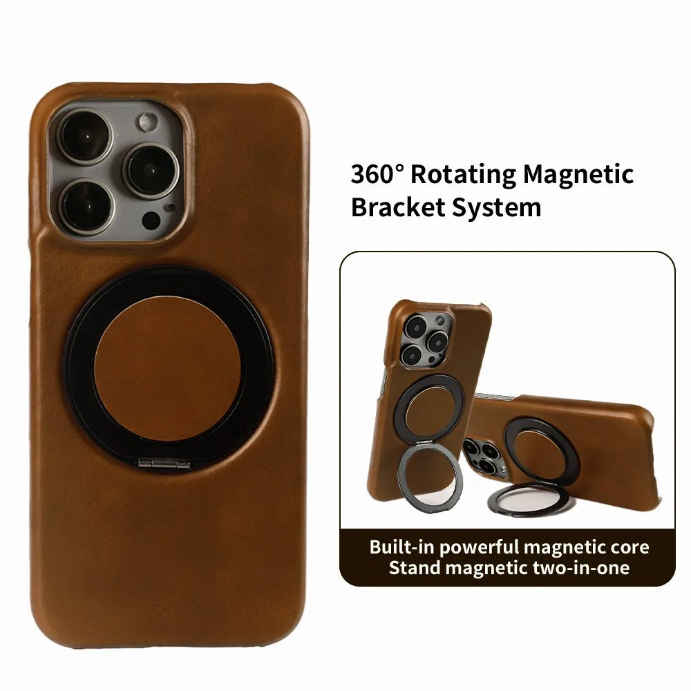 iPhone 16 Plus Luxury 360° Genuine Leather Magsafe Case